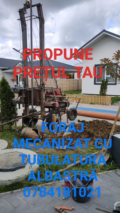 Foraje puțuri apa / NEGOCIAZĂ PRETUL
