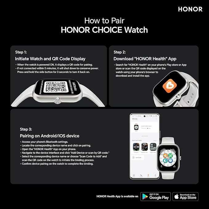 Смарт часовник HONOR Watch Choice черен