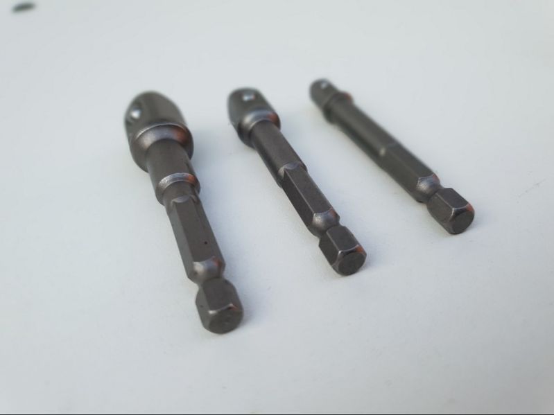 Set 3 adaptoare pentru masina de gaurit: 1/4" - 3/8" - 1/2