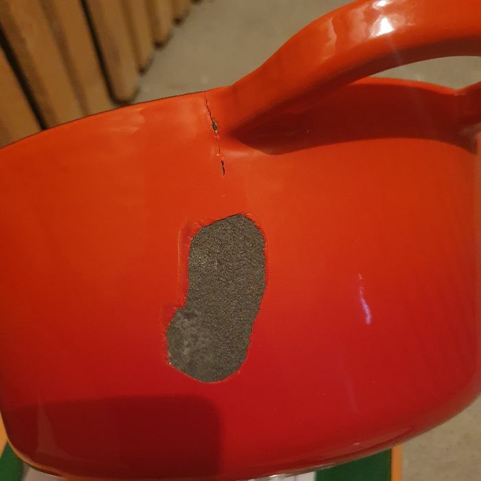 Oala din Fonta Emailata, 4.8l/26cm, portocalie - Lätt Home