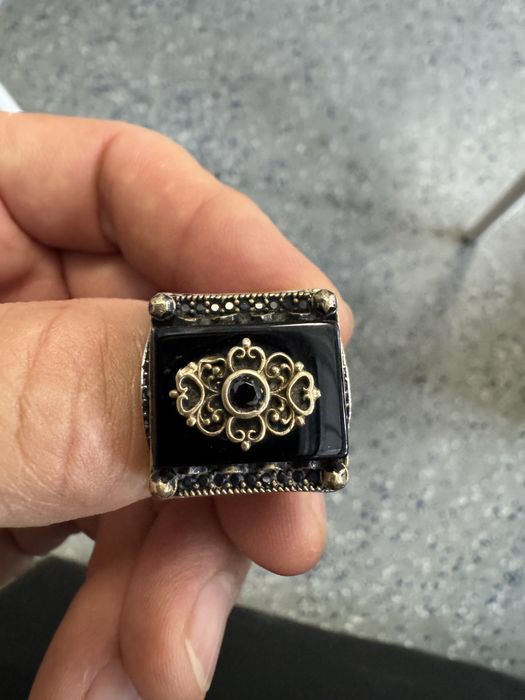 Кольцо мужское серебро