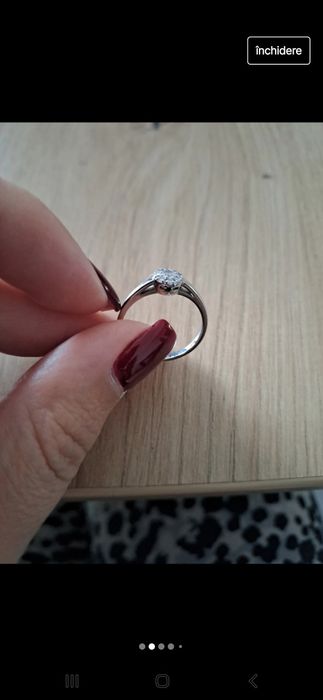 Inel de logodna aur alb 18k