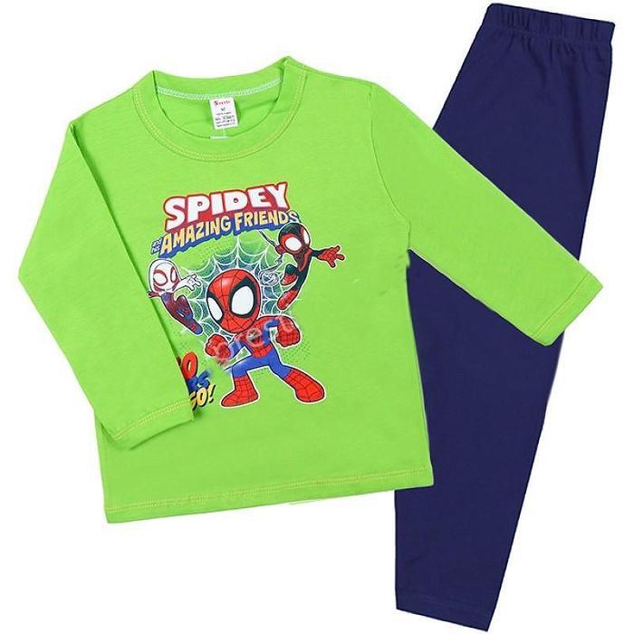 Детска пижама в зелено