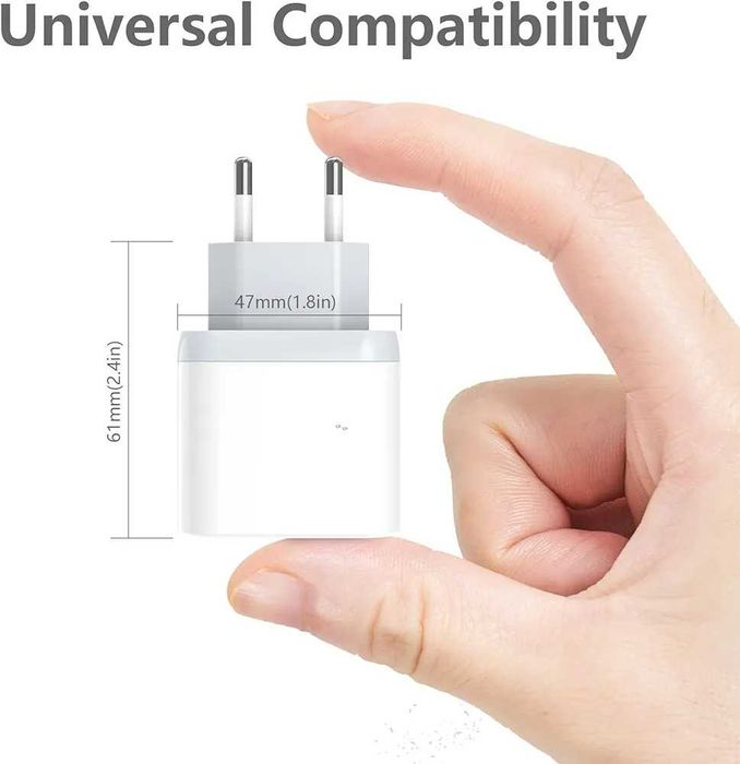 Adaptor + cablu 20W/25W USB C lighting compatibil apple iphone/ipad 2m