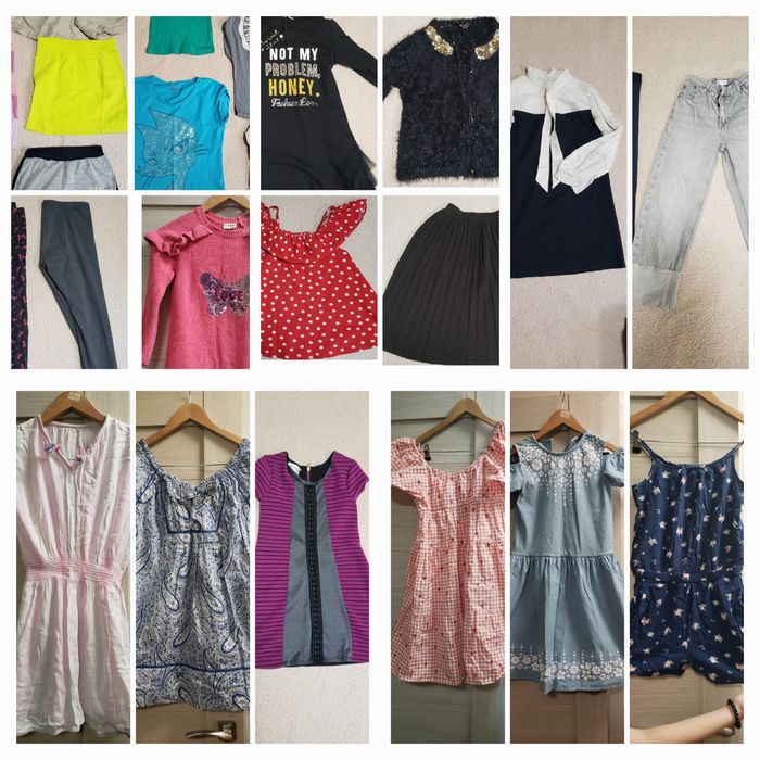 Большой пакет одежды на девочку 10-12лет