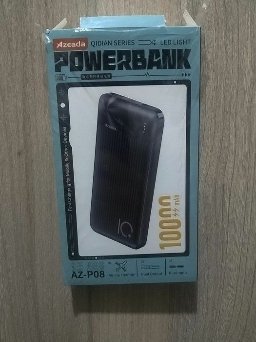 Powerbank AZEADA AZ-PO8 10000 mAh, черный