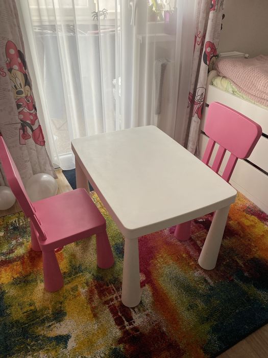 Vand masuta + 2 scaune Mammut Ikea