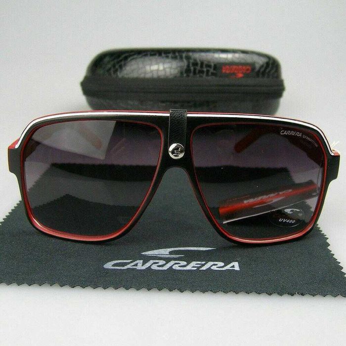Слънчеви очила Carrera Черни и Червени Правоъгълни UV 400 Големи Нови
