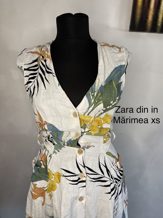 Rochie din in mărimea xs