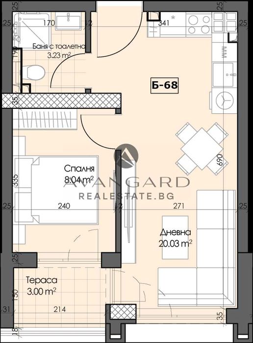 оф.22437 Двустаен Кършияка/Отлична Цена!!!