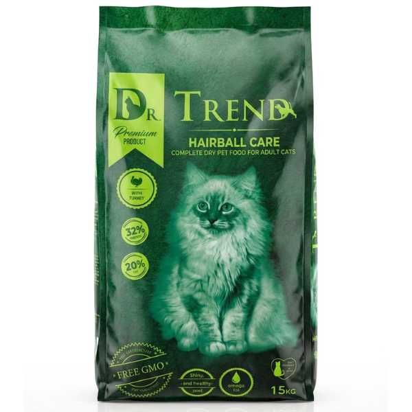 Суха Храна за Котки - с Пиле - 15кг - Hairball Control - Dr. Trend