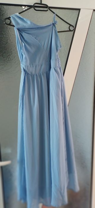 Дълга рокля в син
