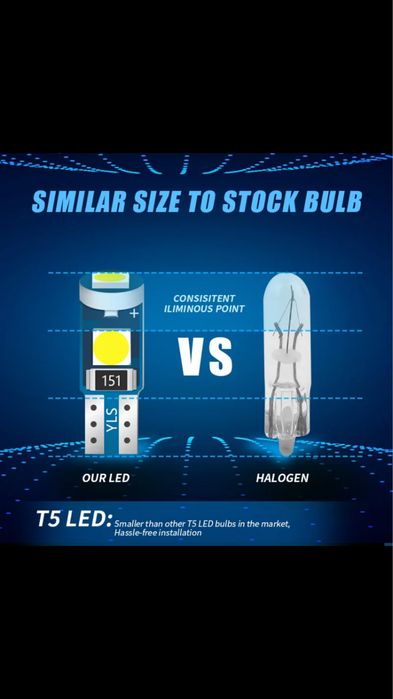 Лед LED крушки лампи за километражи и арматурни табла