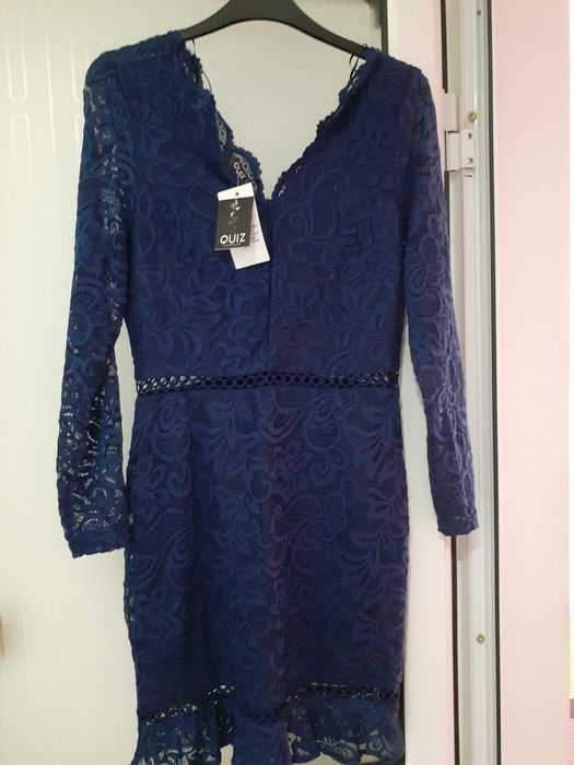 Rochie eleganta albastru din dantela