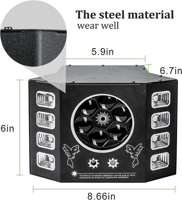 UV DJ светлини 100W Bee Eye стробоскоп сценично осветление диско светлина с лъчев модел