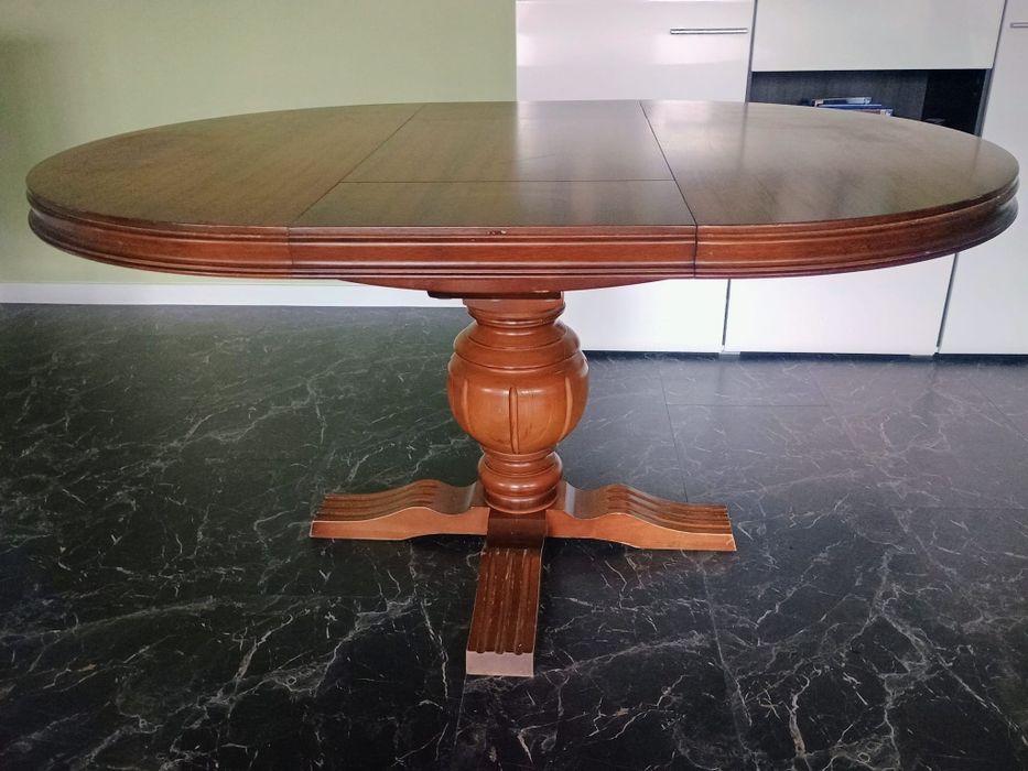 Vand masa lemn masiv extensibila cu 6 scaune