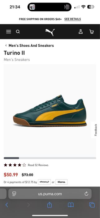 Кроссовки Puma Turino II