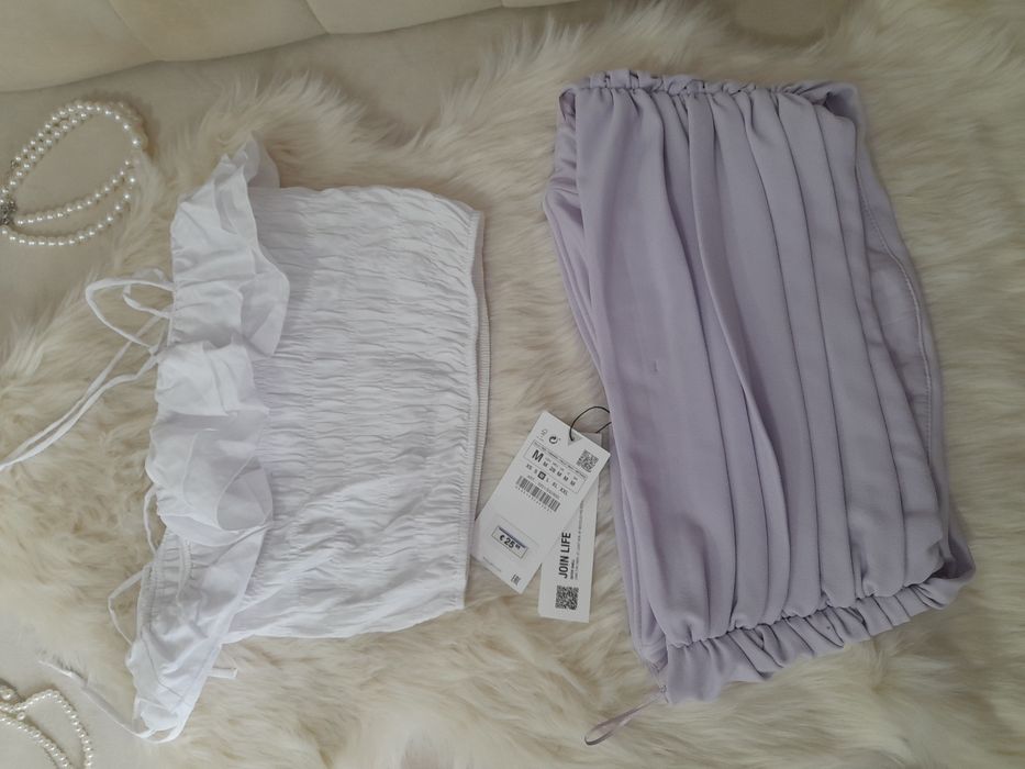 Set de 2 topuri scurte Zara mărimea M noi cu eticheta