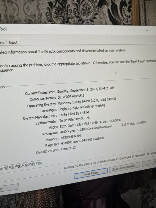 PC Ryzen 5 2600 , GTX 970 , 16gb RAM