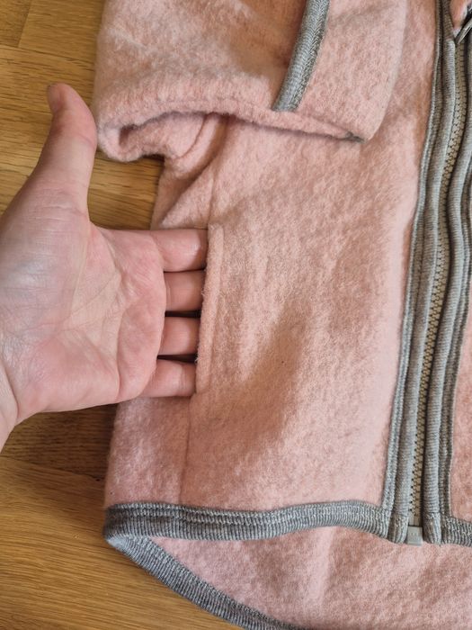 Geaca 100% lana fleece dublata fata 3-6 luni / 1 an