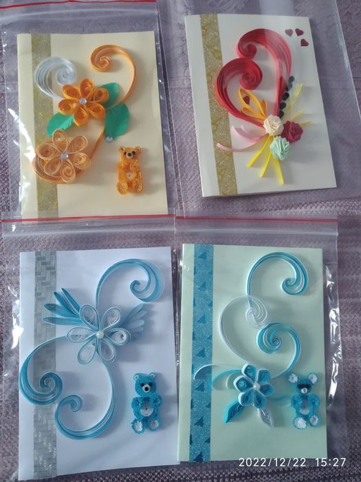 Квилинг картички,ръчно изработени