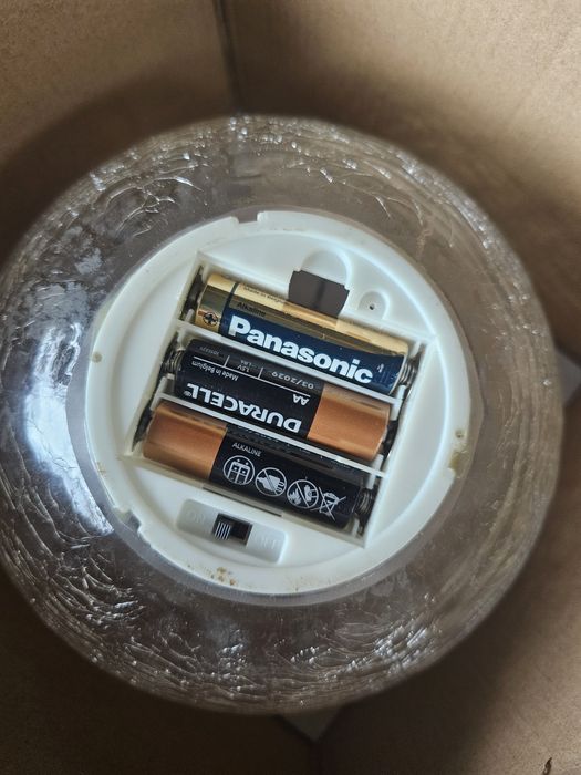 Lampa cu led glob sticla baterii beculete decoratiune