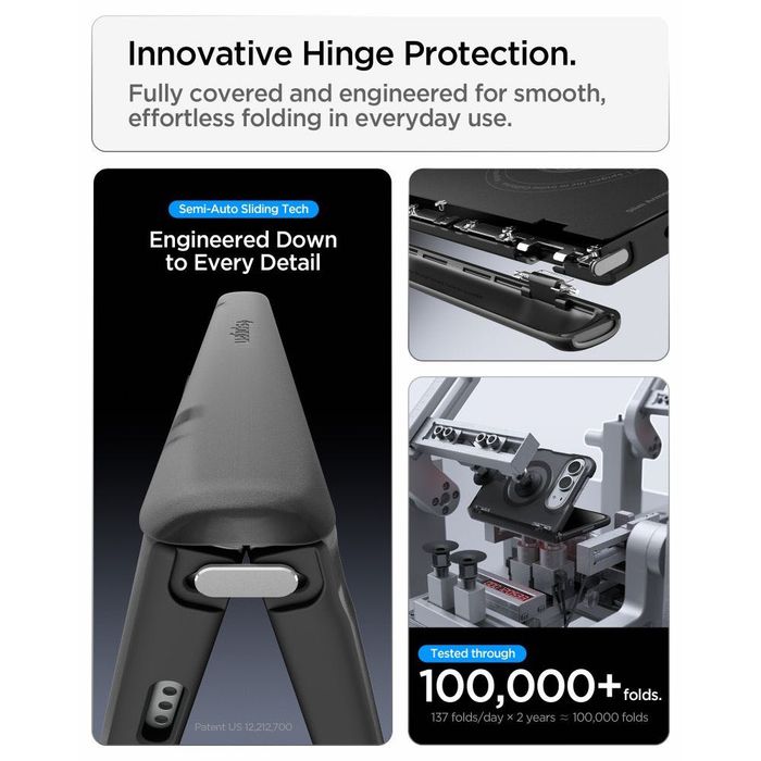 Прозрачен Магнитен Калъф със Защита на Пантата и MagSafe Spigen Ultra Hybrid Pro за iPhone Duo – Frost Black