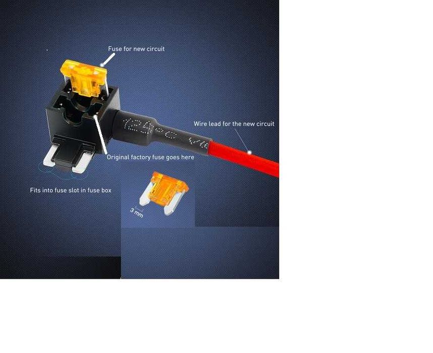 Adaptor splitter suport sigurante auto mini LP low-profile tablou 12V
