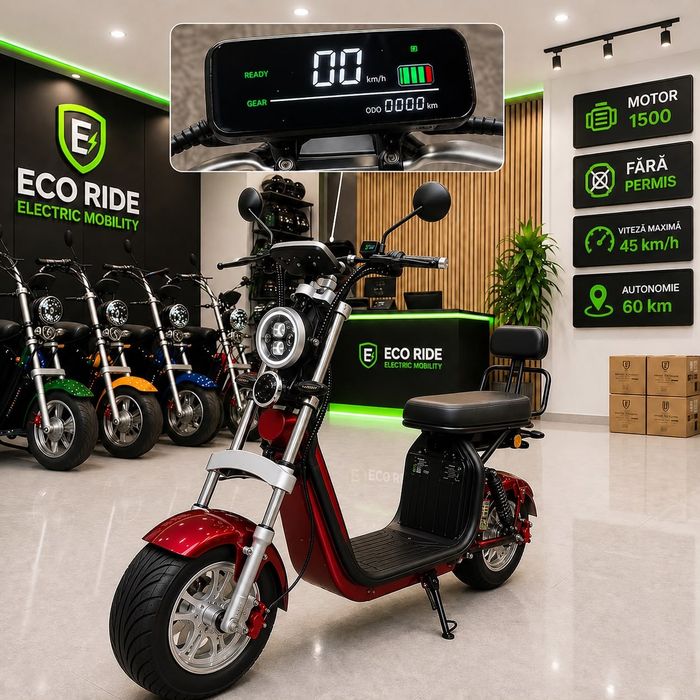 Scuter electric Harley baterie 20 Ah red