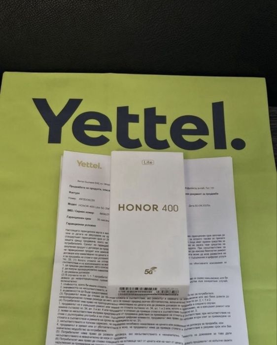 ЧИСТО НОВ 256GB Honor 400 Lite Гаранция Yettel 2028г. Green | Зелен