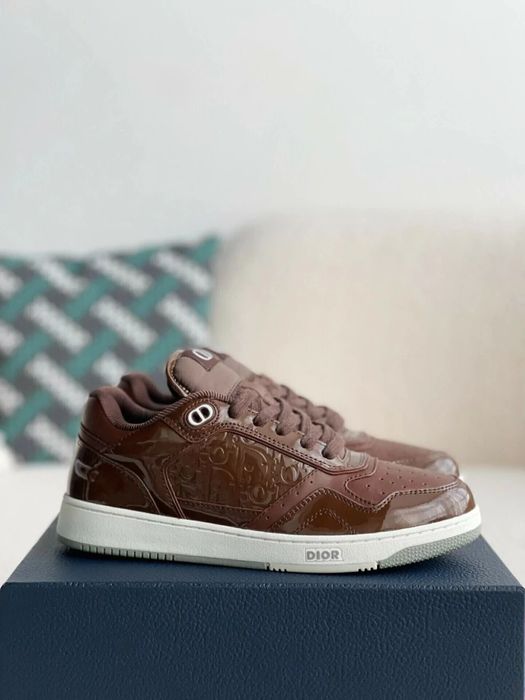CD B27 Low-Top Sneaker "Chocolate Brown Patent/Oblique"