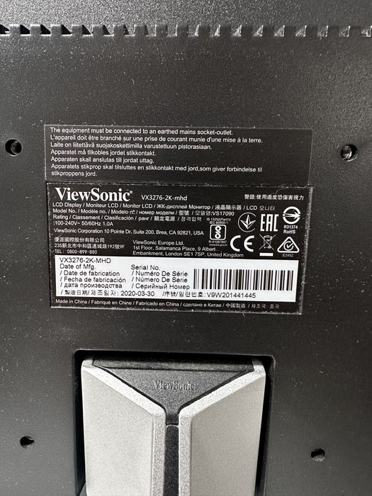 Monitor ViewSonic 31.5 inch IPS qhd 75HZ