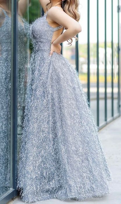 Официална дълга рокля + обувки с висок тол