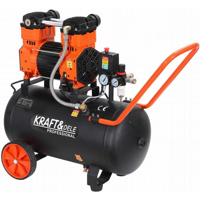 Compresor aer, fara ulei, capacitate 50 litri, 2200 W, silentios, 10