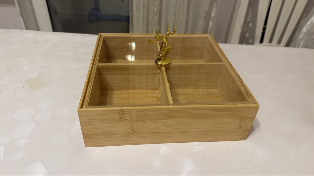 Посуда деревянная с крышкой