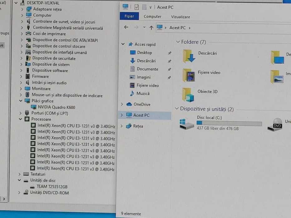 Pc/ calculator Lenovo Thinkstation P300, Intel xeon E3-1231 v3,ssd 512