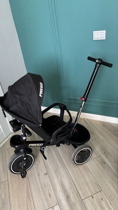 Трёхколесный велосипед-коляска 2-в-1