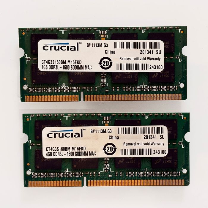 Memorie Ram iMac 2 x 4GB Crucial DDR3-1600 SODIMM