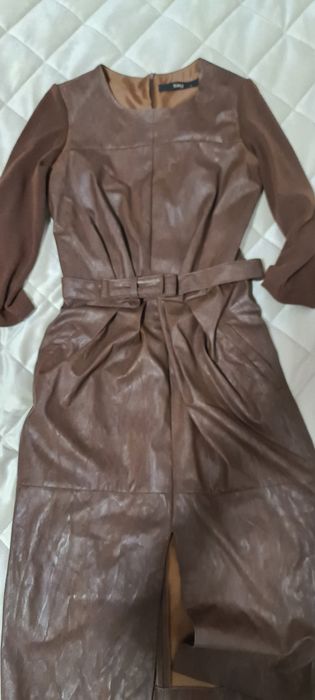 Платье женское, имитация кожи