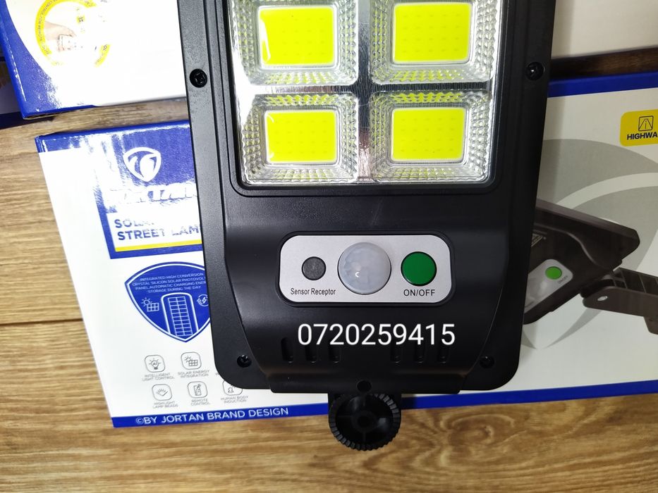 Set x5 Lampa cu Incarcare Solara JORTAN 150W, 160 LED-uri, telecomanda