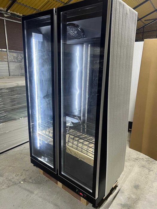 Vitrină frigorifică dublă 2 uși 1980 mm LED 0–10°C