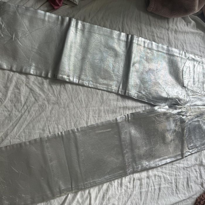 Сребристи дънки ZARA