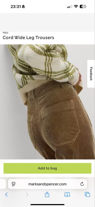 Брюки Marks & Spencer (вельвет) - 10 UK