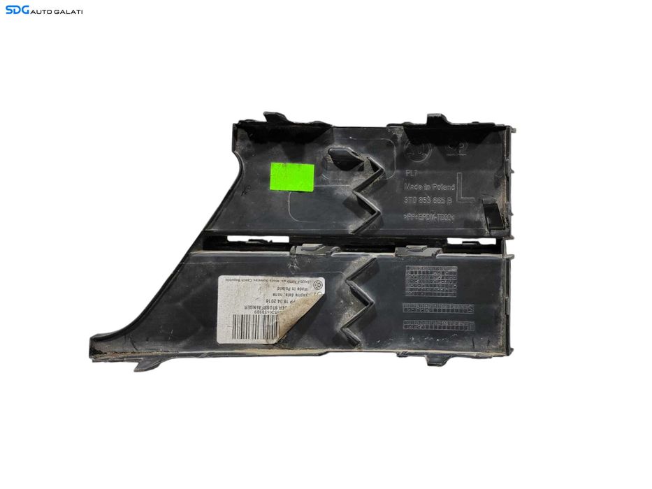 Grila Centrala Inferioara Stanga cu Ornament Bandou Crom Skoda Superb 2 Facelift 2013 - 2015 Cod 3T0853665B [L6259]
