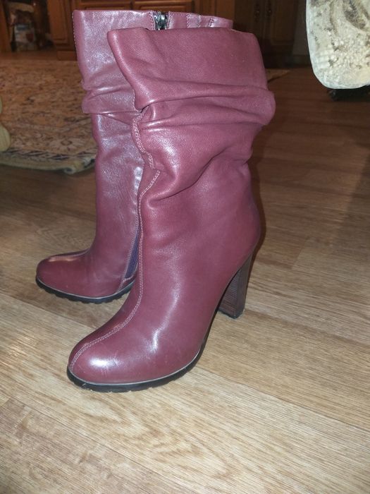 Сапоги демисизонные 34 размер кожаные