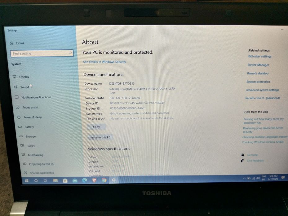 Laptop i5, 13.3" Toshiba Portege  ideal diagnoza auto