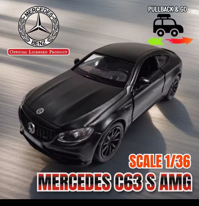 Метални лицензирани модели на BMW M4 CSL и Mercedes C63 AMG