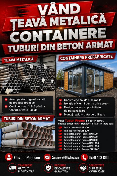 Vând Containere Modulare tip Birou Vitrina Sanitare Magazine locuit