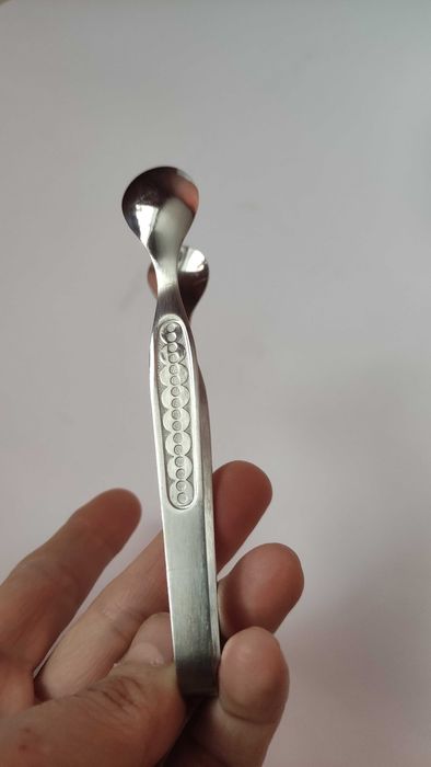 Метална гравирана щипка за лед/захар