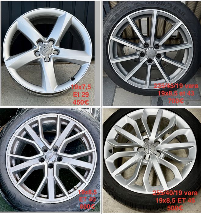 Jante 19 Audi originale S Line 255/40/19 vara 235/45/19 vara